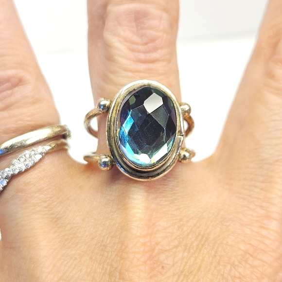 Angel Aura Quartz Ring Size 7¼ 925 stamped - Picture 7 of 9